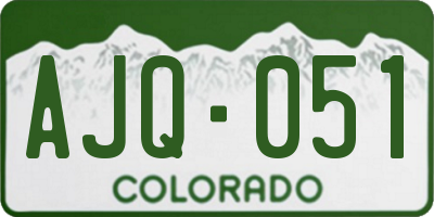 CO license plate AJQ051