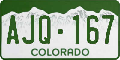 CO license plate AJQ167
