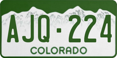 CO license plate AJQ224