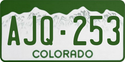 CO license plate AJQ253