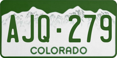 CO license plate AJQ279