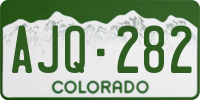 CO license plate AJQ282