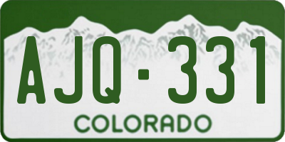 CO license plate AJQ331