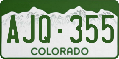 CO license plate AJQ355
