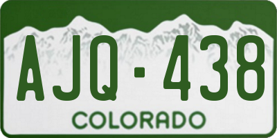 CO license plate AJQ438