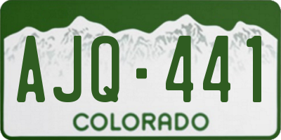 CO license plate AJQ441