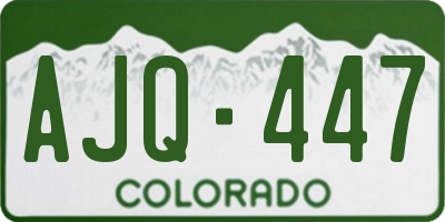 CO license plate AJQ447