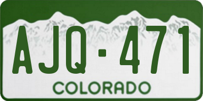 CO license plate AJQ471