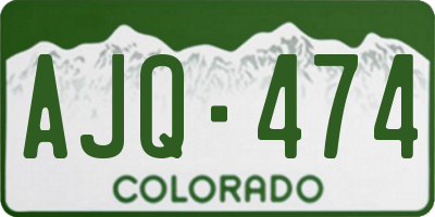 CO license plate AJQ474