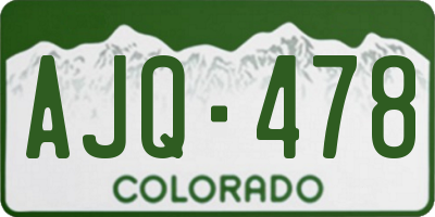 CO license plate AJQ478