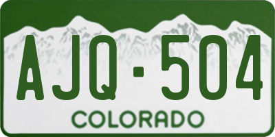 CO license plate AJQ504