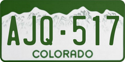 CO license plate AJQ517