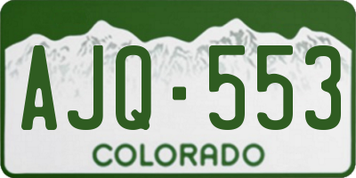 CO license plate AJQ553
