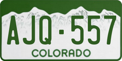 CO license plate AJQ557