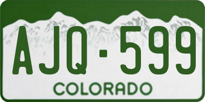 CO license plate AJQ599