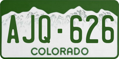 CO license plate AJQ626