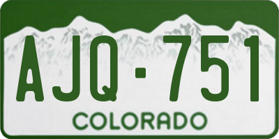 CO license plate AJQ751