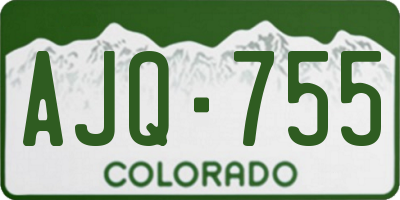 CO license plate AJQ755