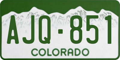 CO license plate AJQ851