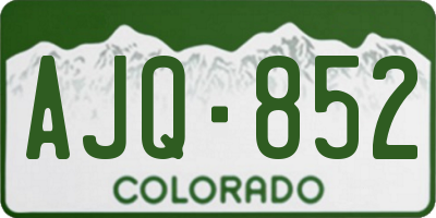 CO license plate AJQ852