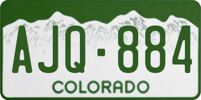 CO license plate AJQ884