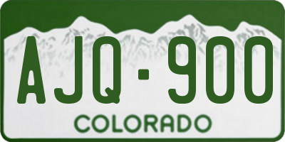 CO license plate AJQ900