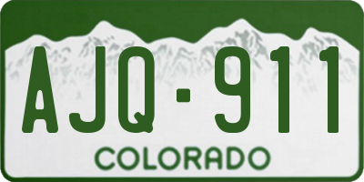CO license plate AJQ911