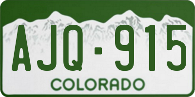 CO license plate AJQ915