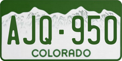 CO license plate AJQ950