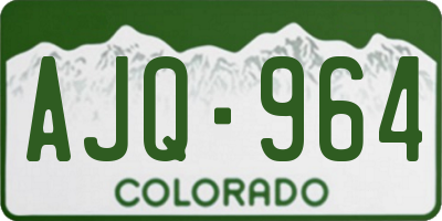 CO license plate AJQ964