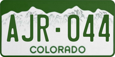 CO license plate AJR044