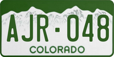 CO license plate AJR048