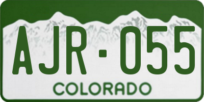 CO license plate AJR055