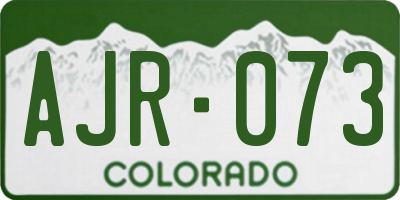 CO license plate AJR073