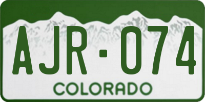 CO license plate AJR074