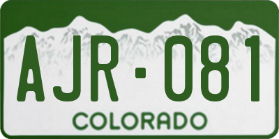 CO license plate AJR081