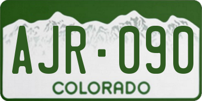 CO license plate AJR090