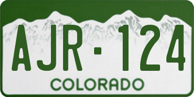 CO license plate AJR124