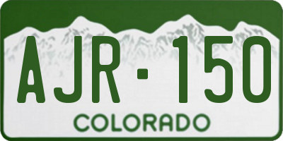 CO license plate AJR150