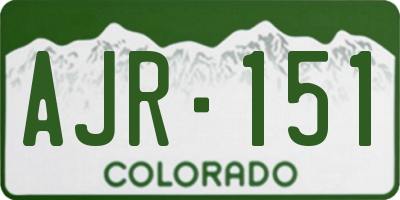 CO license plate AJR151