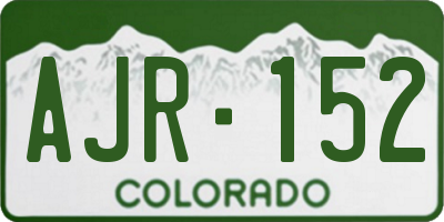 CO license plate AJR152