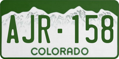 CO license plate AJR158
