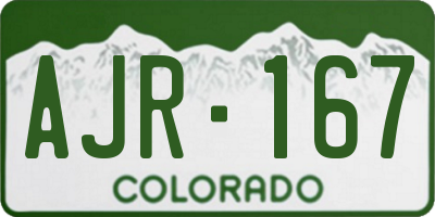 CO license plate AJR167