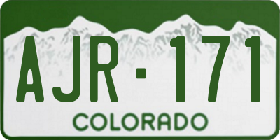 CO license plate AJR171