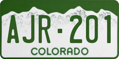 CO license plate AJR201