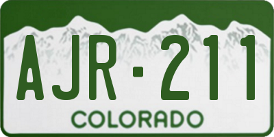 CO license plate AJR211