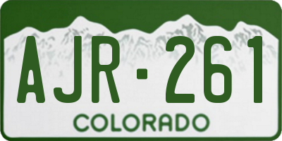 CO license plate AJR261