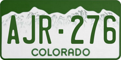 CO license plate AJR276