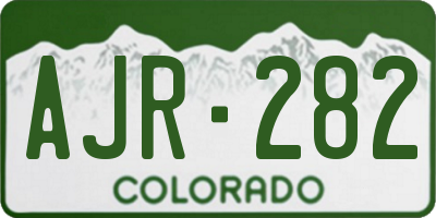 CO license plate AJR282