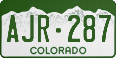 CO license plate AJR287